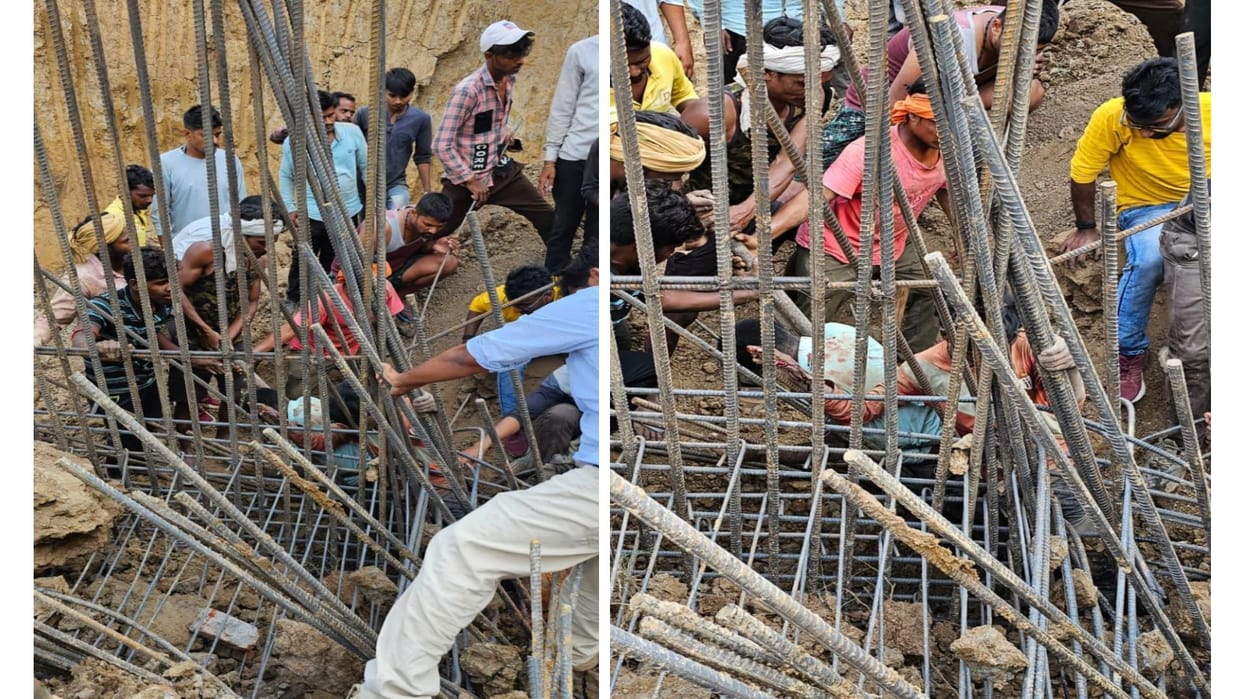 Bhopal News: Soil subsidence in Kolar Sixlane construction, two laborers buried