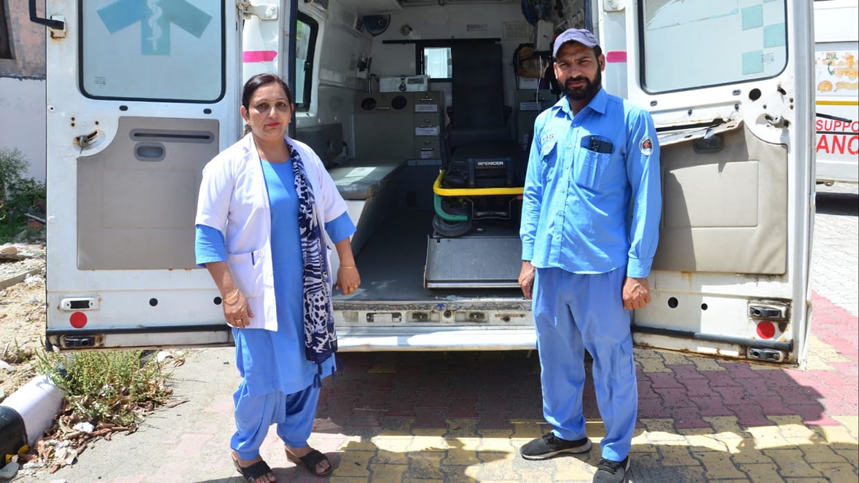 Delivery of a woman had to be done on the way due to ambulance stuck in a jam