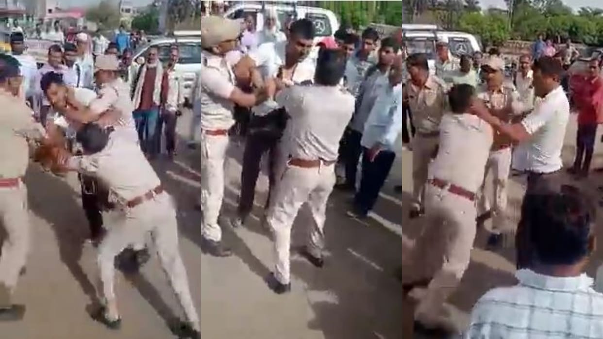 GRP and Army jawans clashed over parking a bike in no-parking in Sawai Madhopur