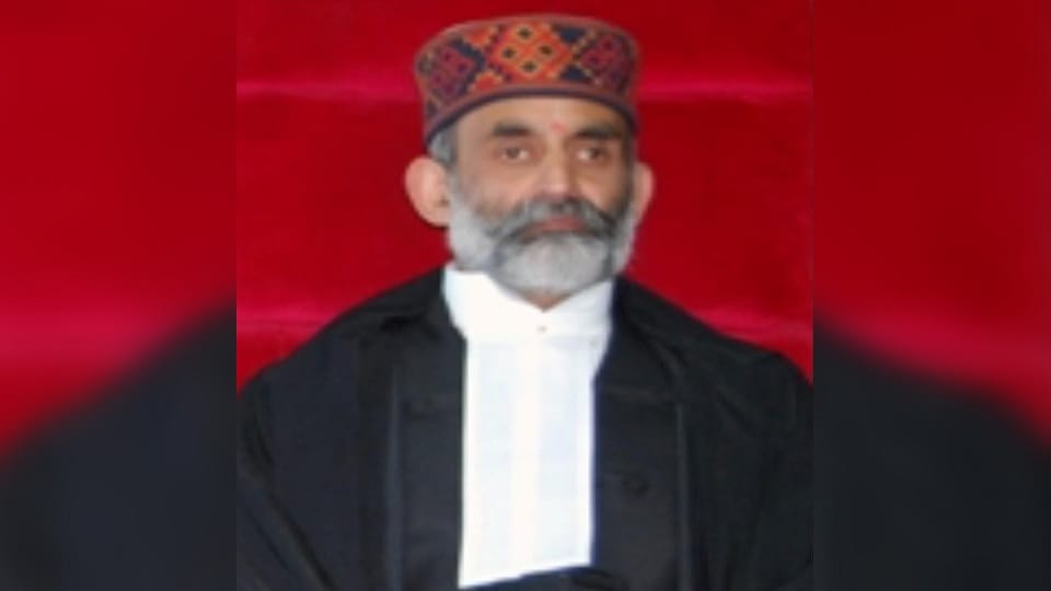 Justice Vivek Singh Thakur appointed as Chairman of Judicial Academy Board