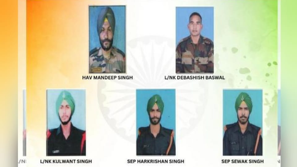 Four of the five jawans martyred in Jammu and Kashmir are from Punjab