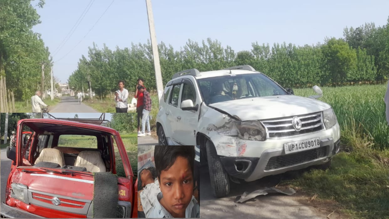 UP News: six students are injured after Van and car collide in Saharanpur
