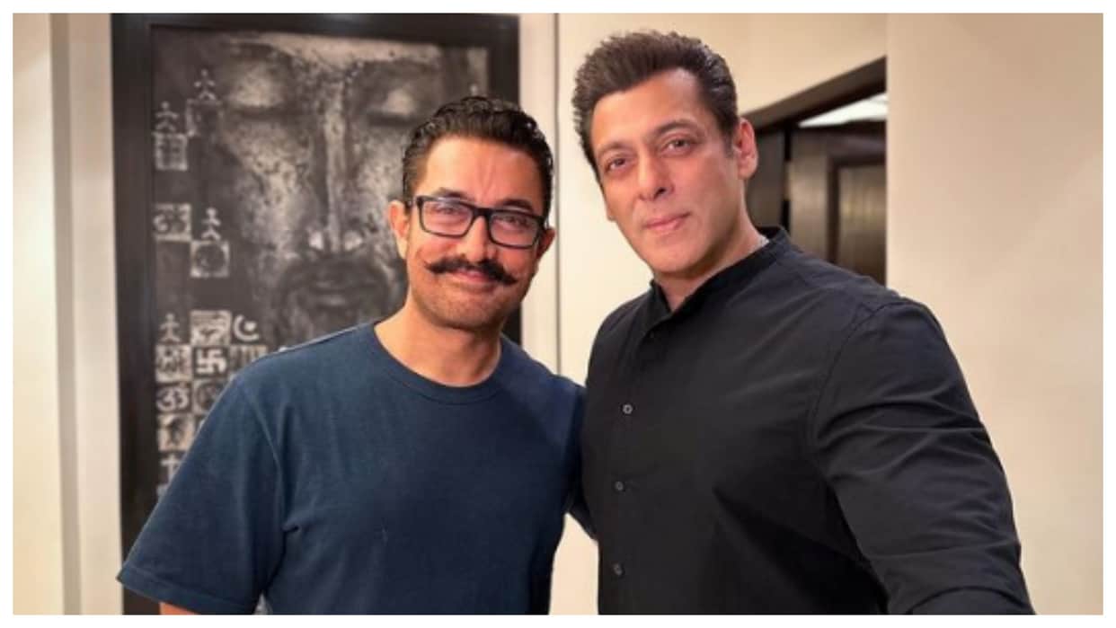 Eid 2023: Kisi Ka Bhai Kisi Ki Jaan Actor Salman Shares Photo with Aamir khan netizen demand Andaz Apna Apna 2
