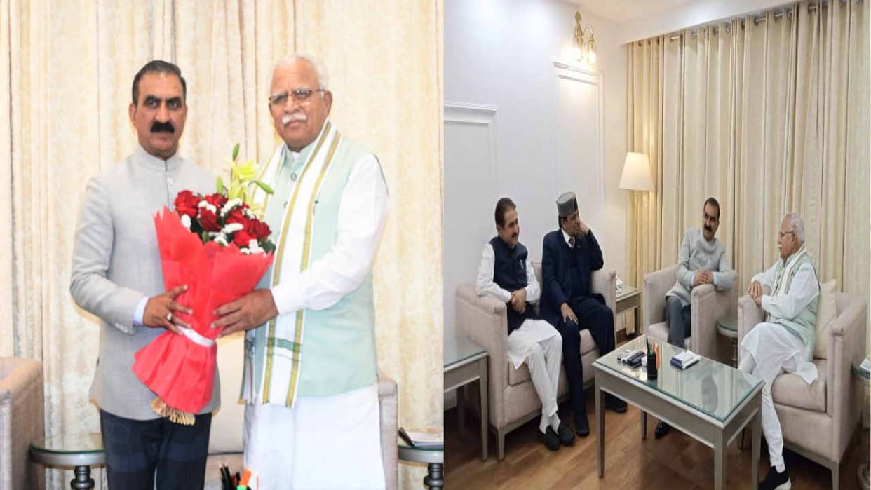 CM Sukhwinder Sukhu discussed bilateral matters with the Chief Minister of Haryana