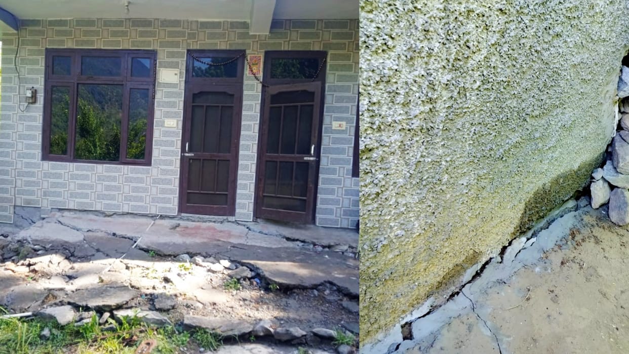 Cracks Appear On Buildings In Dobhi and Kharahal Kullu Himachal Pradesh