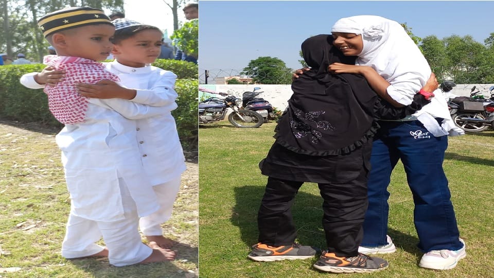 Eid ul Fitr festival celebrated with enthusiasm in Kurukshetra, hugging each other and said- Eid Mubarak