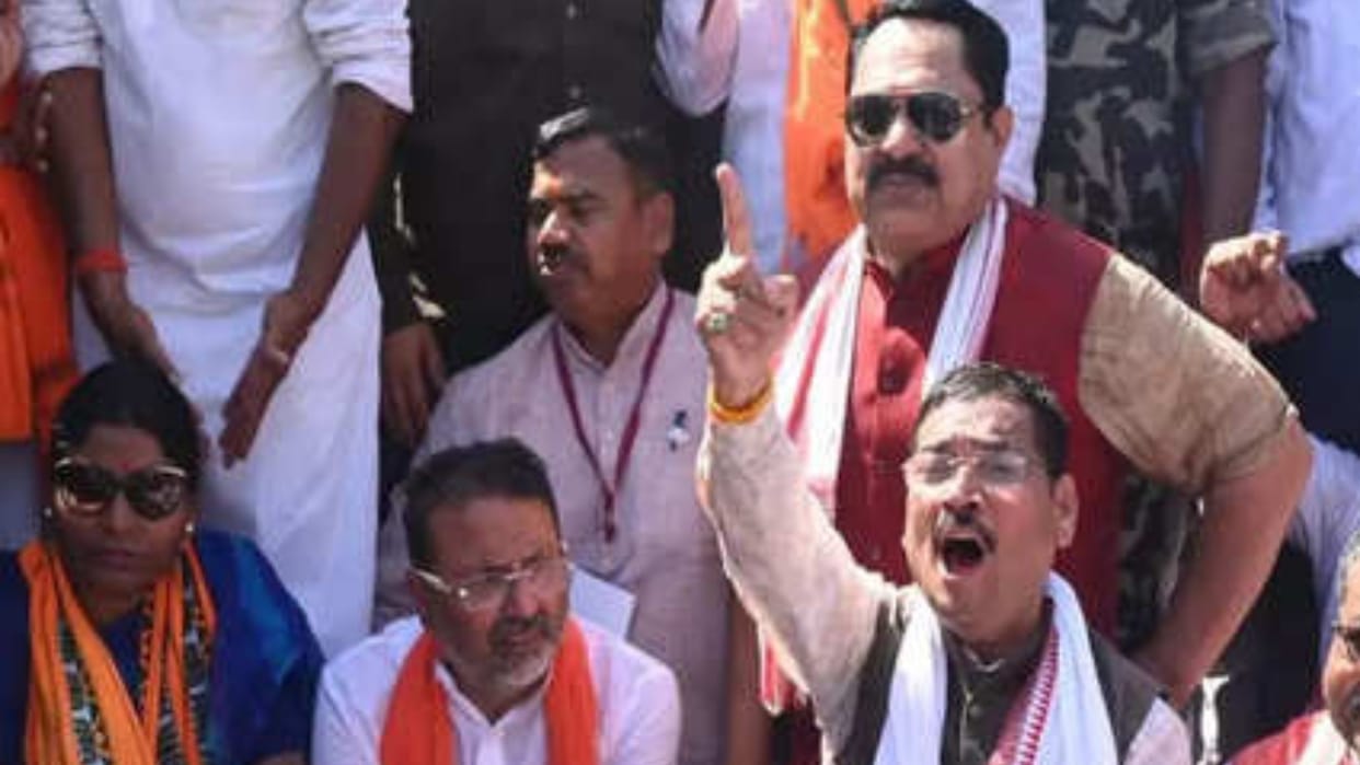 BJP MLA arrived for questioning on ruckus during Secretariat gherao, state president was also present