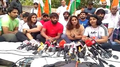 Wrestlers Protest Wrestlers sitting on dharna again in Jantar Mantar