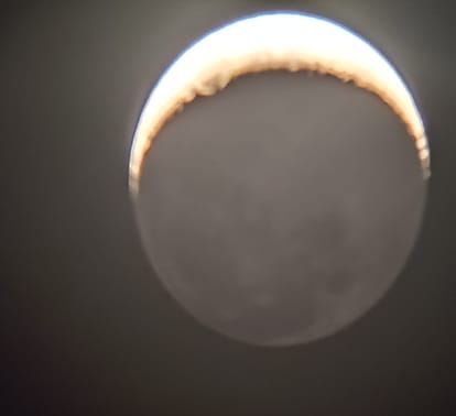 Astronomical Event: Venus seen again near the moon, Earthshine illuminated the hidden part of the moon