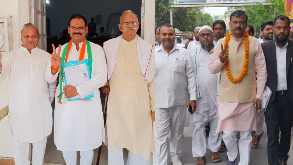 Congress and BSP candidates filed nomination for the post of Mayor in Bareilly