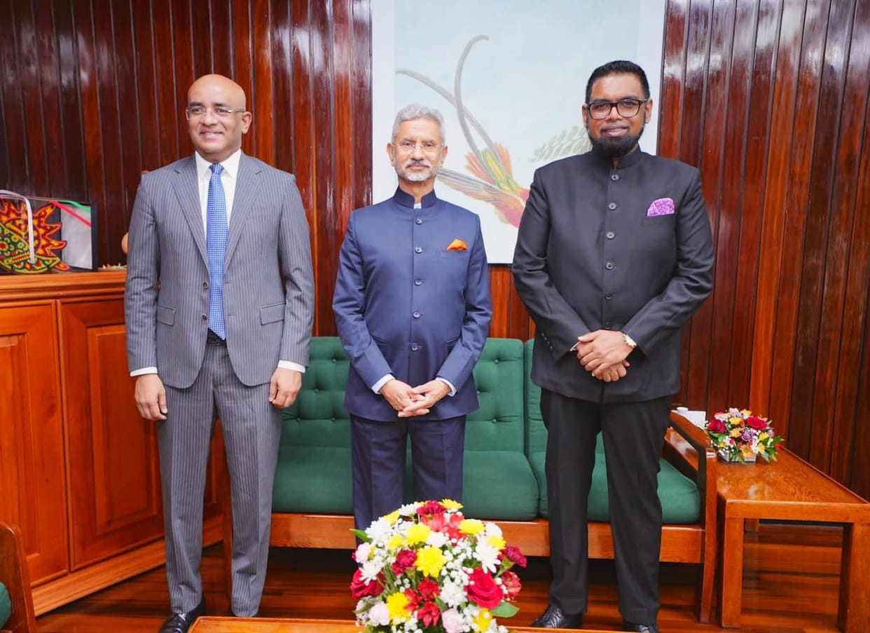 S Jaishankar calls on Guyanese President and VicePresident holds India Guyana joint commission meeting