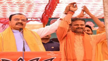 In the presence of Keshav, SP leader Raees came to BJP, Nandi said - it is a deep conspiracy to bring in the p
