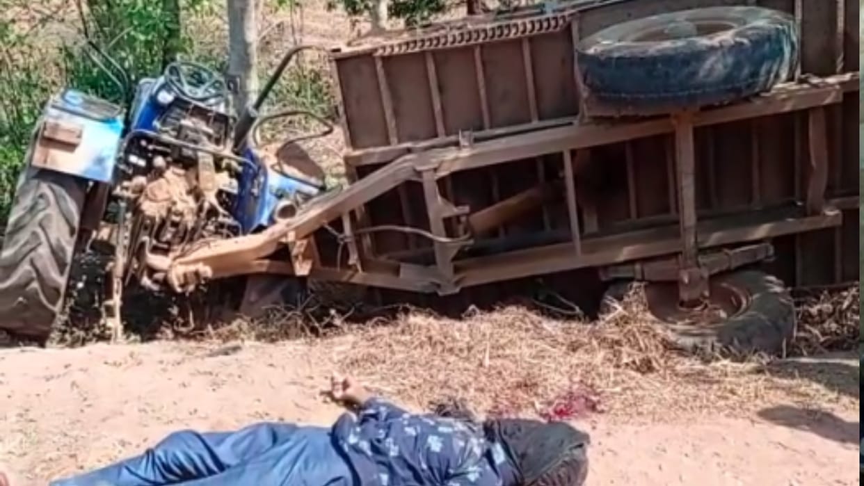 Umaria: Tractor filled with illegal sand trampled the brother of BJP District General Secretary