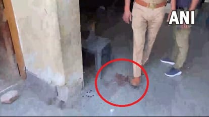 UP Police investigation underway at Atiq Ahmed office in Prayagraj Bloodstains and knife found
