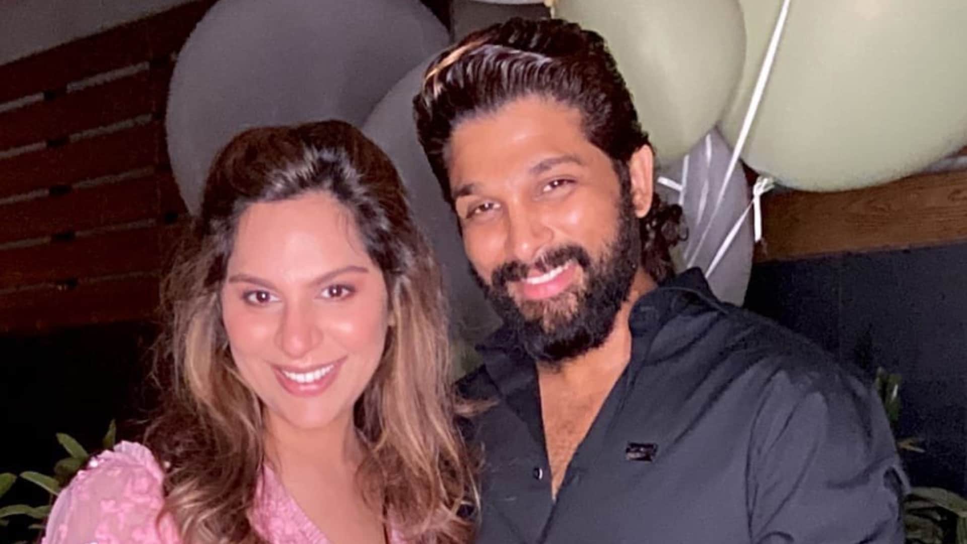 Ram Charan and  Upasana Konidela hosted Baby shower Function Allu Arjun take the stage photos goes viral