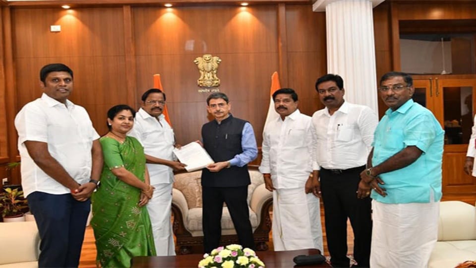 Tamil Nadu Finance Minister stuck on alleged audio tape regarding DMK family BJP meet to Governor demand probe