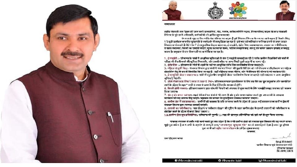 Minister Devender Singh Babli wrote letter on National Panchayati RajDay and told sources of rural development