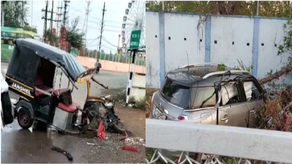 road accident in raipur 1 people death