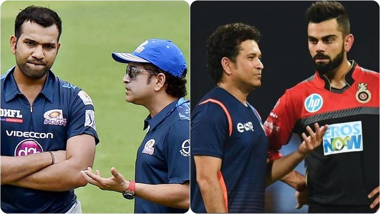 Virat Kohli and Rohit Sharma first meeting with Sachin Tendulkar kohli touch feet but Rohit can't bat properly