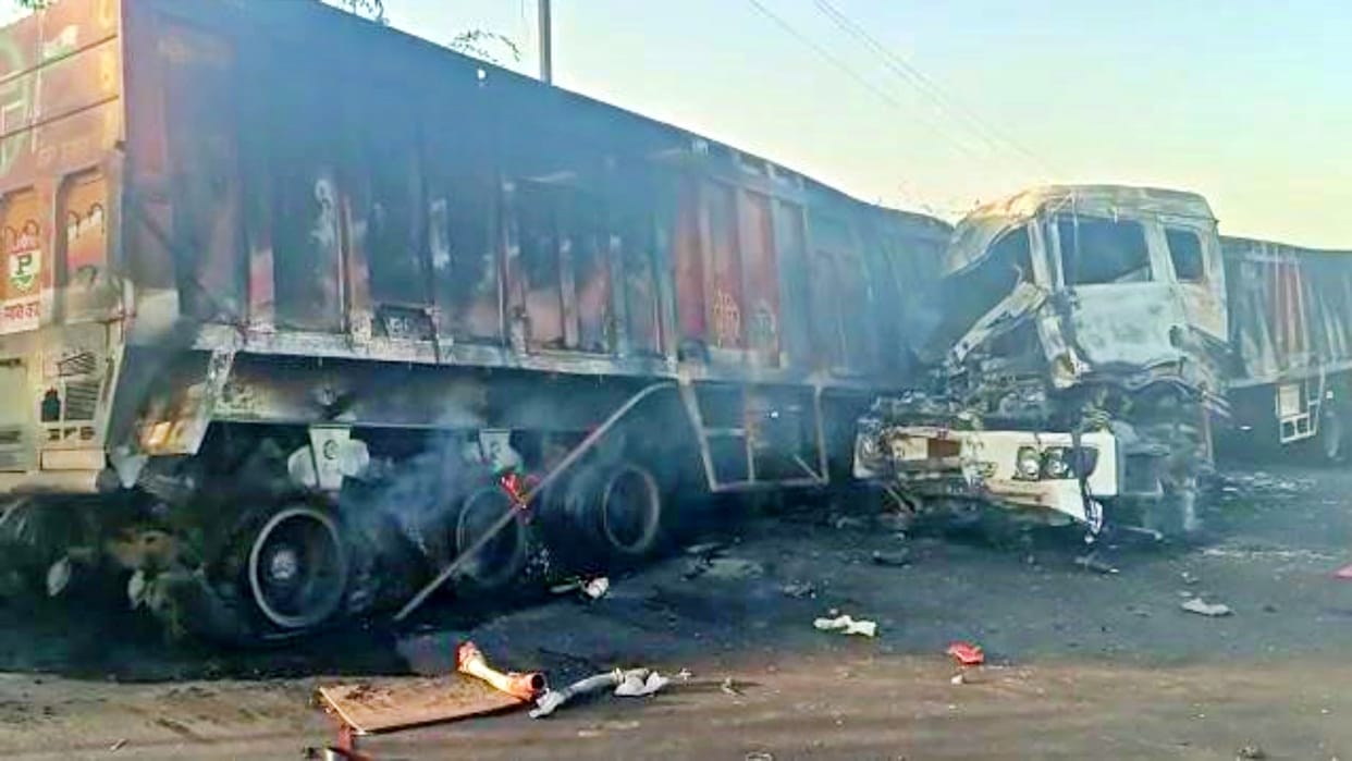 Three people died in the collision of two trailers in Balotra, Barmer