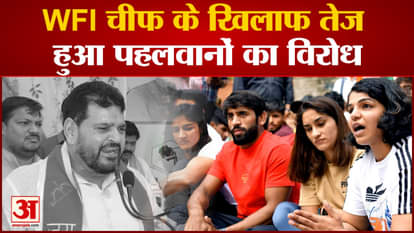 Wrestlers Protest: Wrestlers protest against Brij Bhushan Singh, head of Wrestling Federation of India