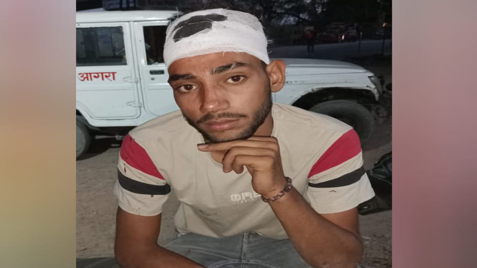 sons beat their mother threw her out of house daughter gave shelter she also beat sister and nephew In Agra