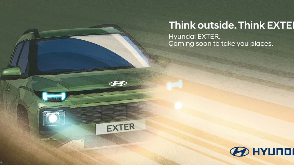 hyundai reveled upcoming suv exter exterier design, tata nissan renault maruti will get tough competition