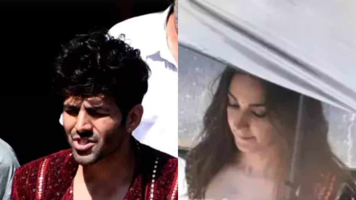 Satyaprem Ki Katha Kartik Aaryan Kiara Advani Photos Viral On Social Media From Set In Rajasthani Attire