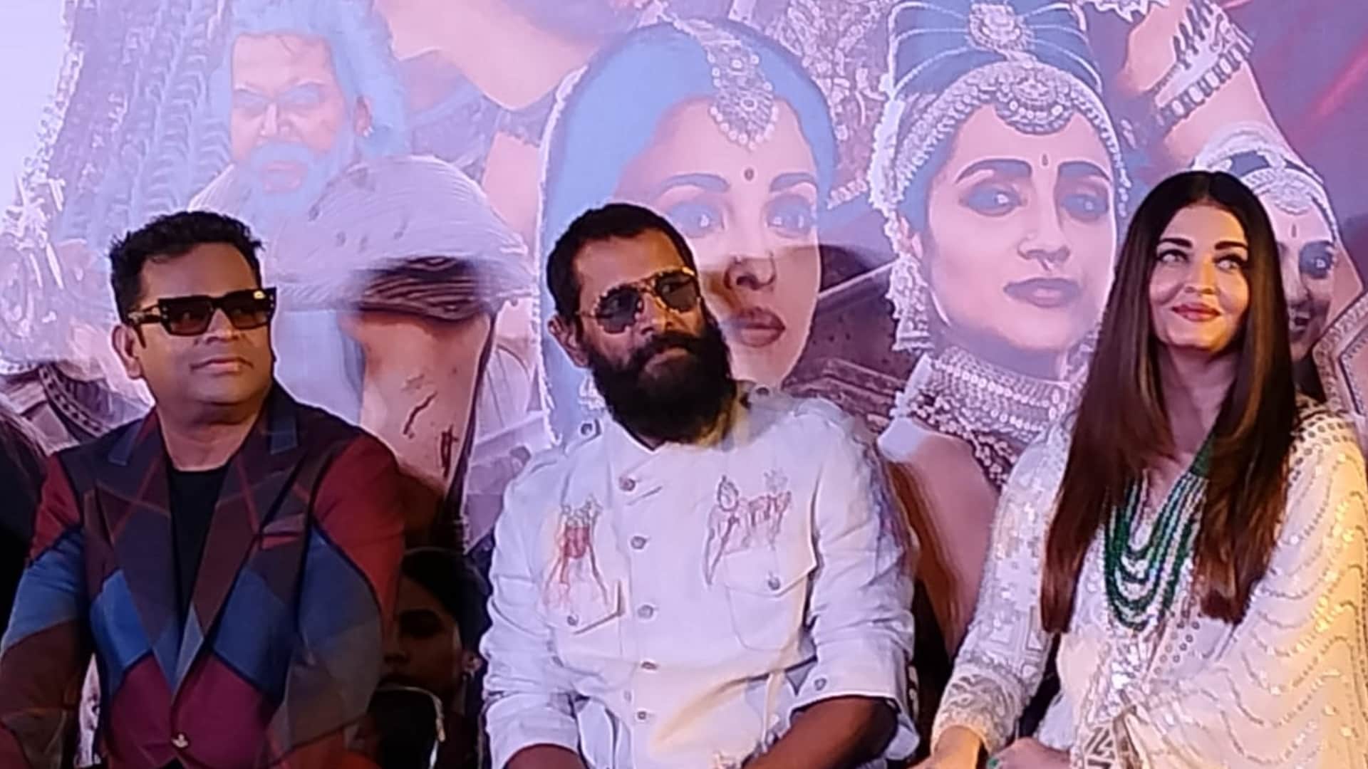 Actress Aishwarya Rai Bachchan Touches Mani Ratnam Feet At Ponniyin Selvan 2 Trailer launch Event