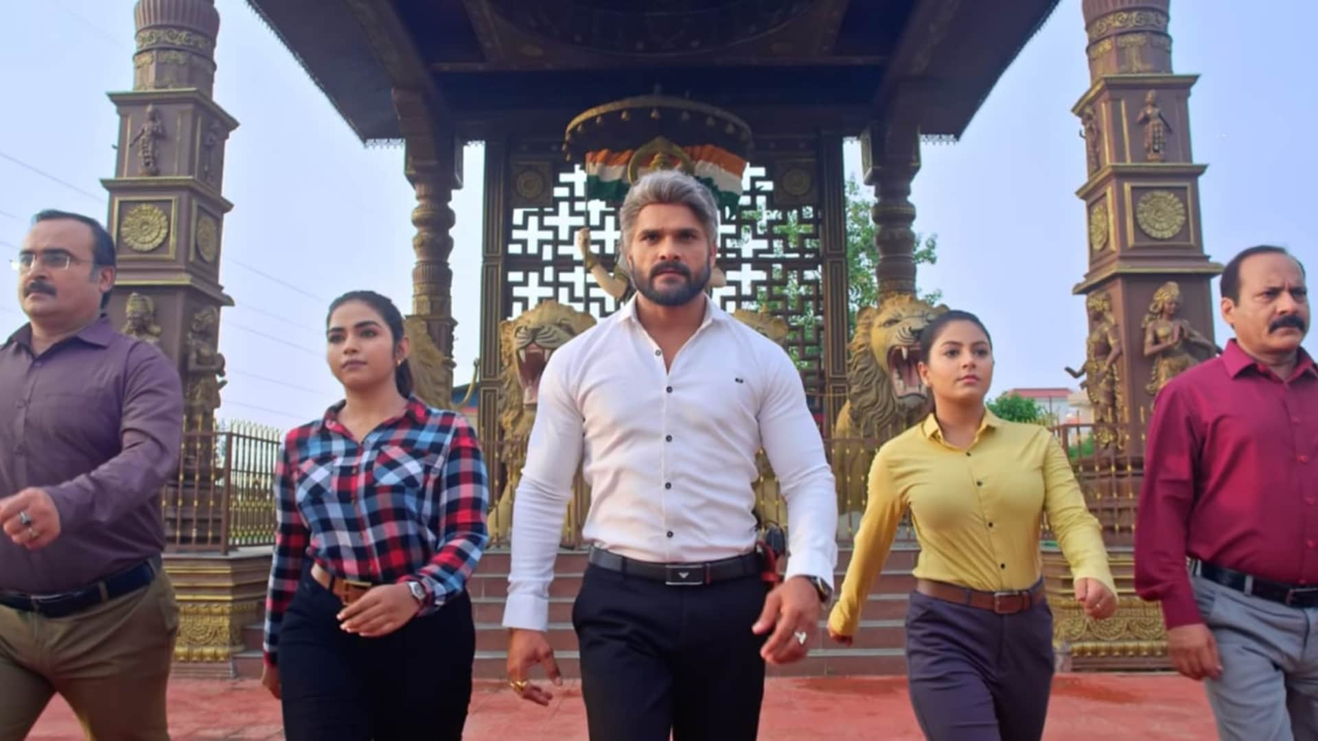 khesari lal yadav sangharsh 2 official trailer release actor sharing the screen with daughter kriti yadav