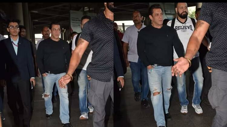 Salman Khan young boy breaches Tiger 3 actor security airport hugs him Shera took this action see viral video