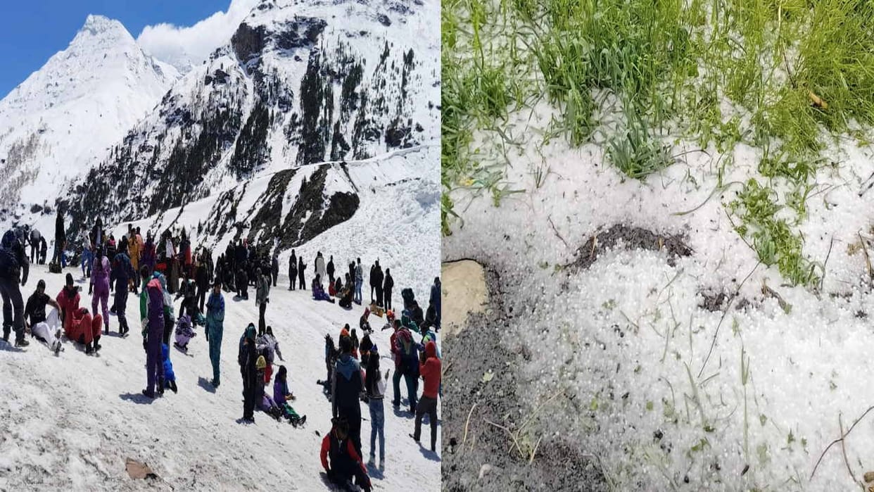 Himachal Weather: Snowfall in Rohtang, rain-hail in Kullu-Kangra
