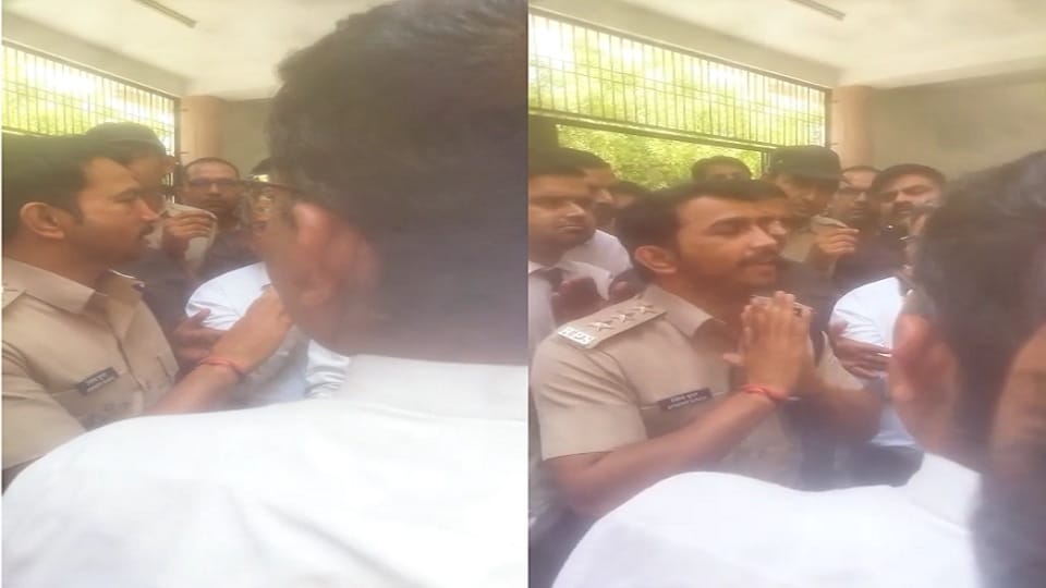 Husband of Client scuffle with advocate in Narnaul