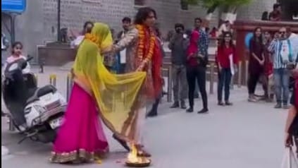 rajwada viral video couple marriage shadi