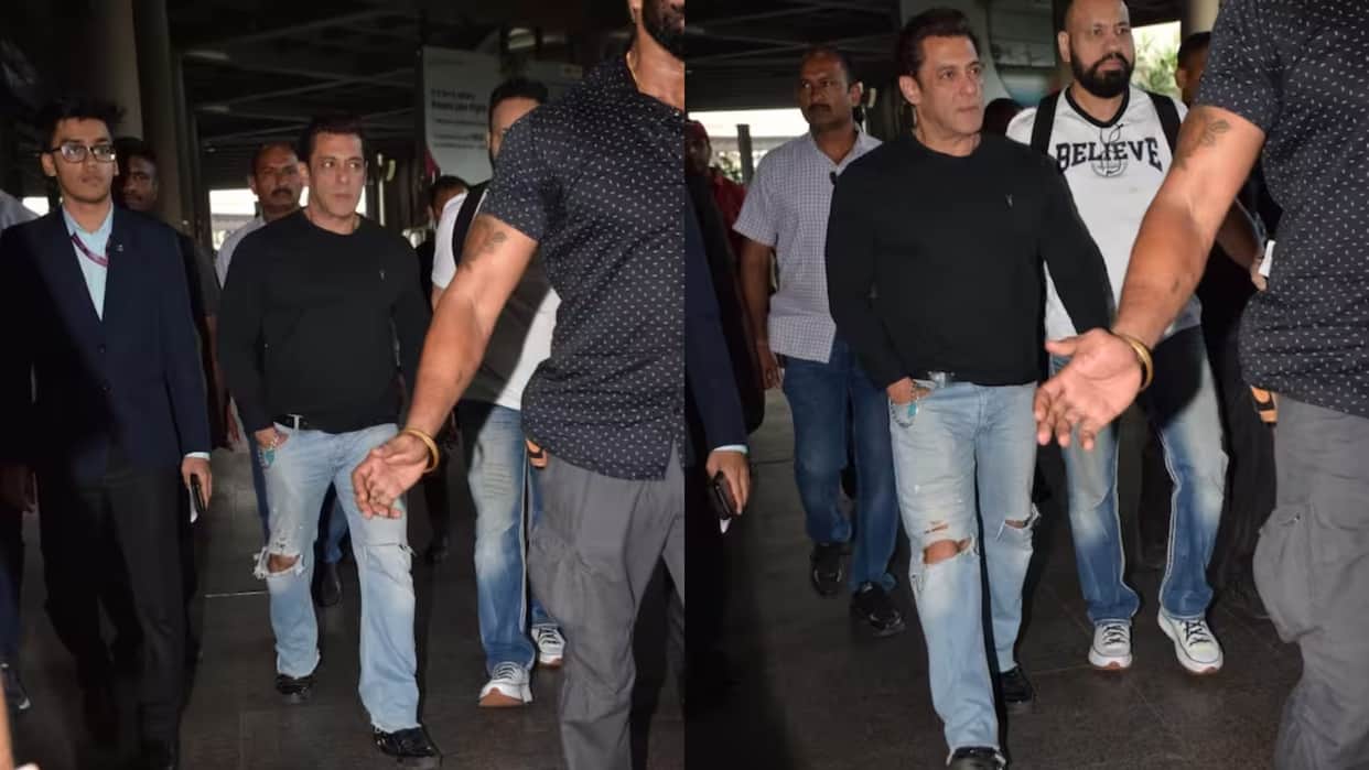 kisi ka bhai kisi ki jaan actor salman khan returns to mumbai from dubai amidst tight security goes viral see