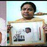 गोपालगंज के डीएम रहे जी कृष्णैया की तस्वीर के साथ उनकी पत्नी और उनकी हत्या के आरोपी आनंद मोहन।