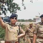 घटनास्थल का जायजा करने पहुंची एसपी
