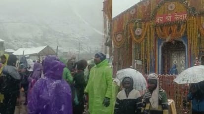 Kedarnath Dham Yatra stop for one day after Heavy snowfall Uttarakhand chardham Yatra News