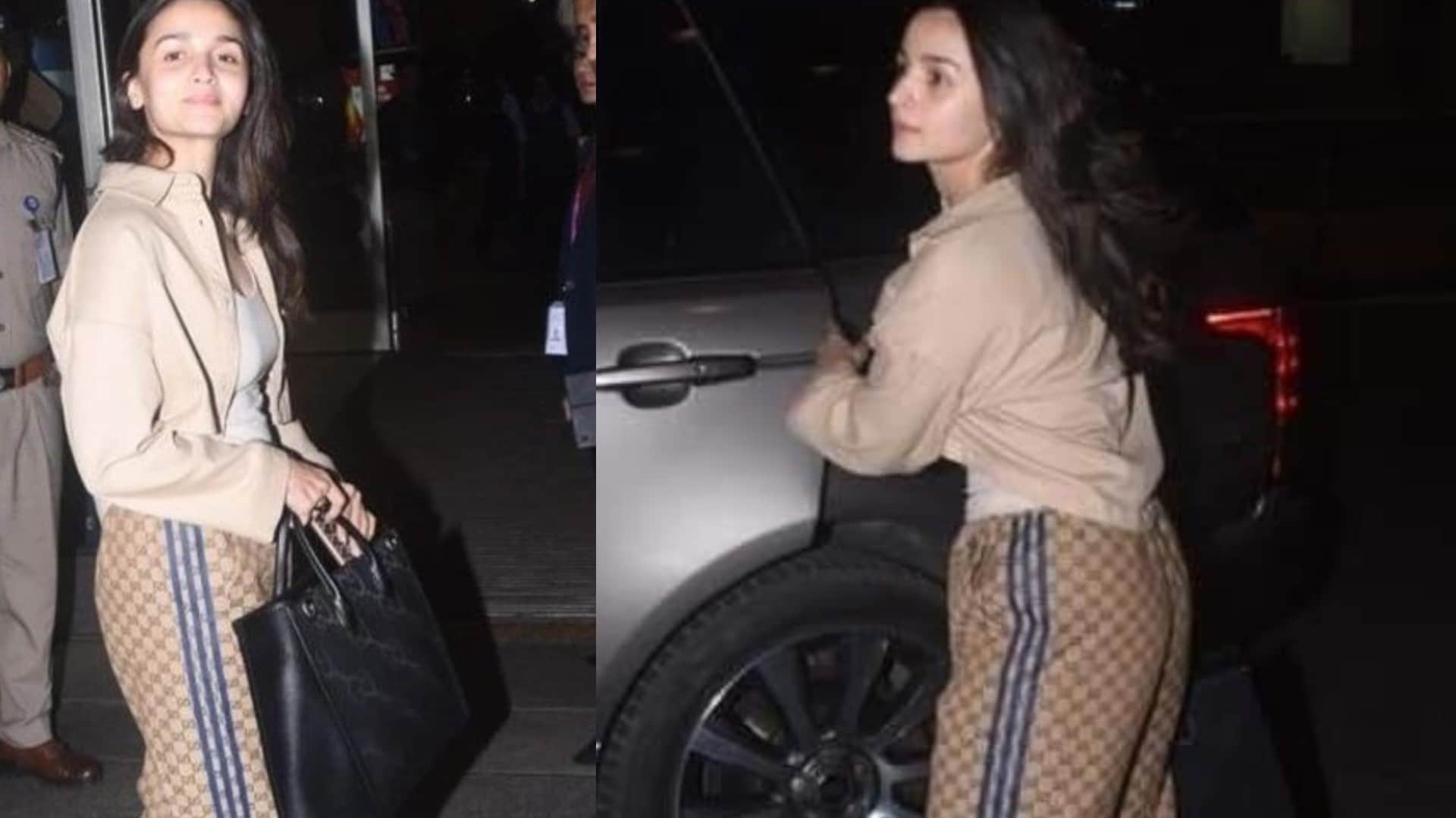 Fashion Alia Bhatt expensive luxury bag and pants Gucci bag collection worth 2 lakh