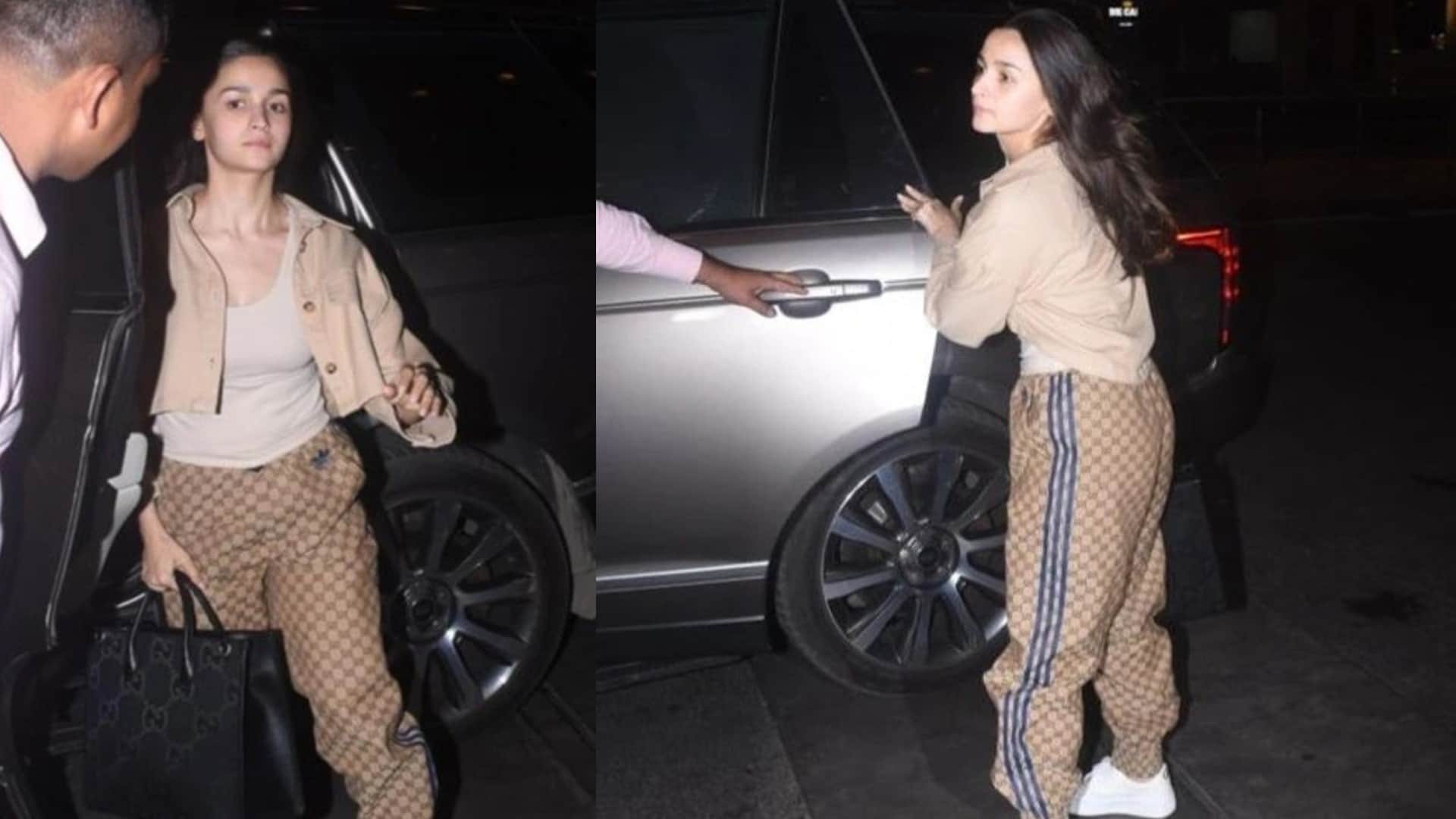 Fashion Alia Bhatt expensive luxury bag and pants Gucci bag collection worth 2 lakh