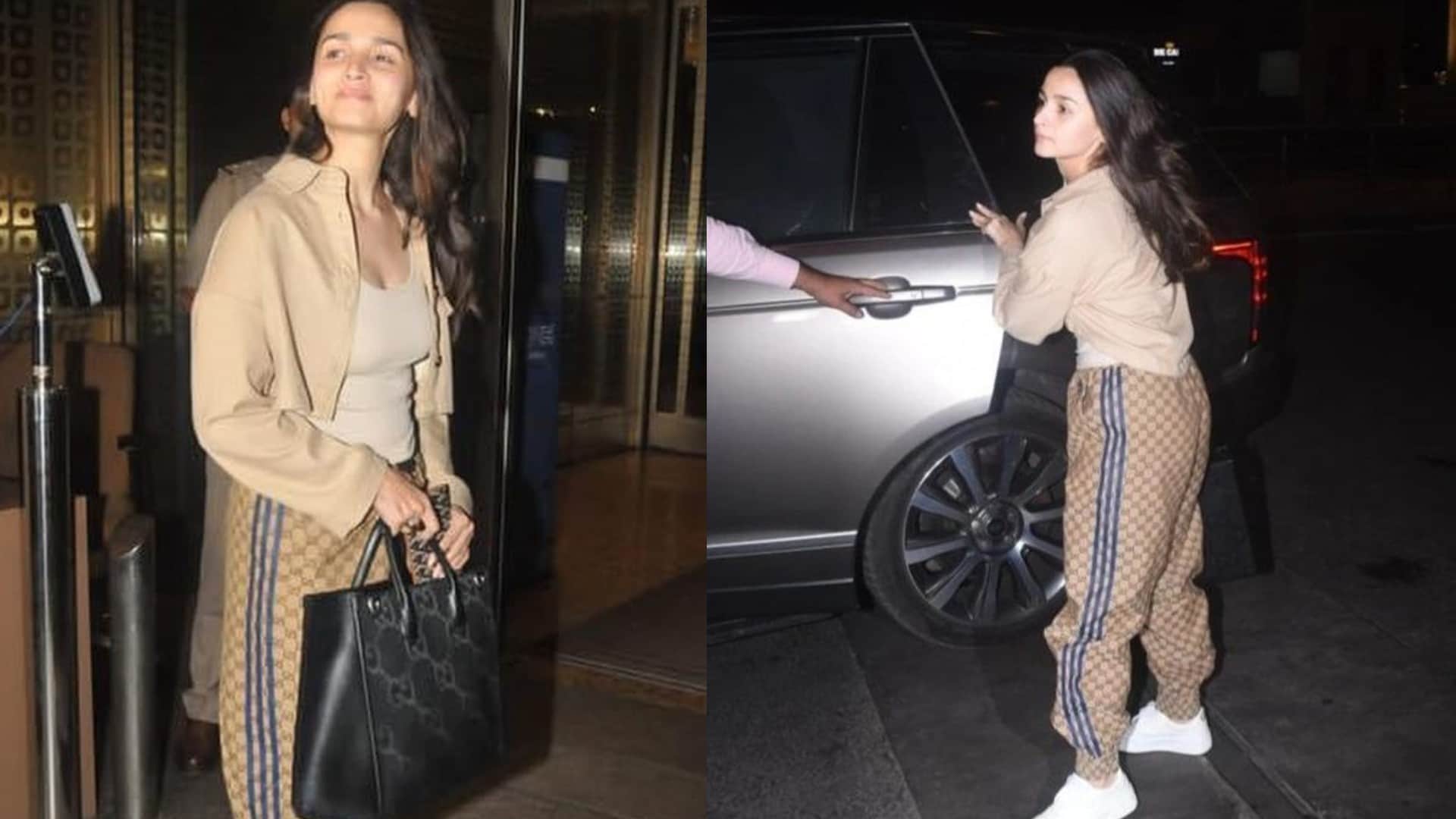 Fashion Alia Bhatt expensive luxury bag and pants Gucci bag collection worth 2 lakh