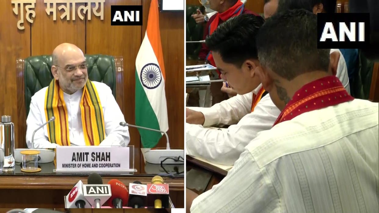 Dimasa National Liberation Army signs peace pact with govt in presence of Amit Shah Himanta Biswa Sarma