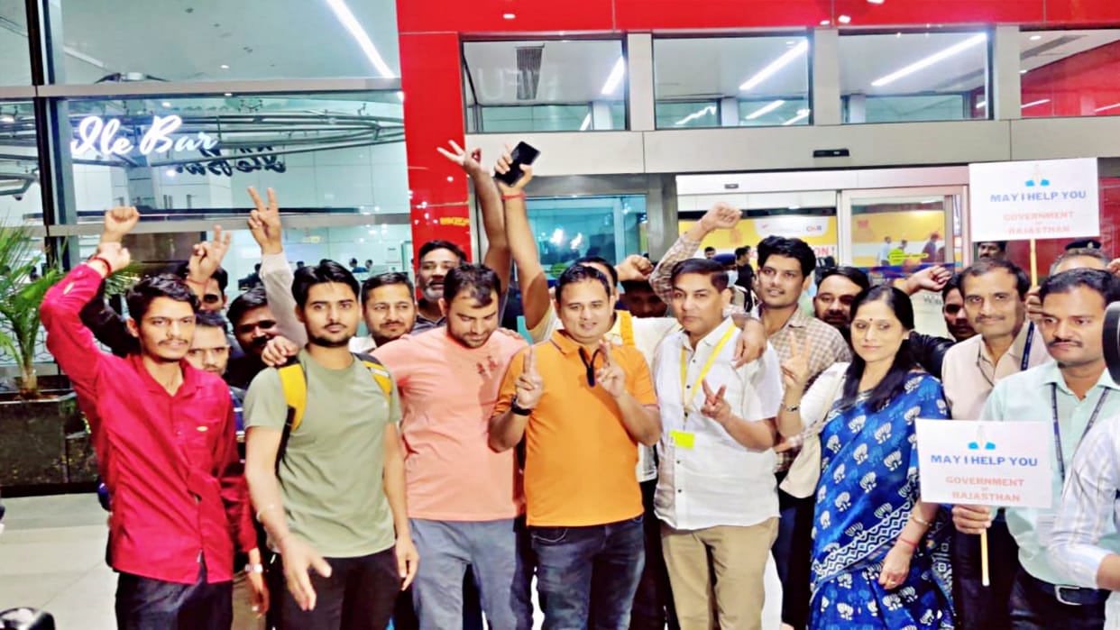 Rajasthan 29 migrant Rajasthani reached Delhi airport after being rescued from Sudan