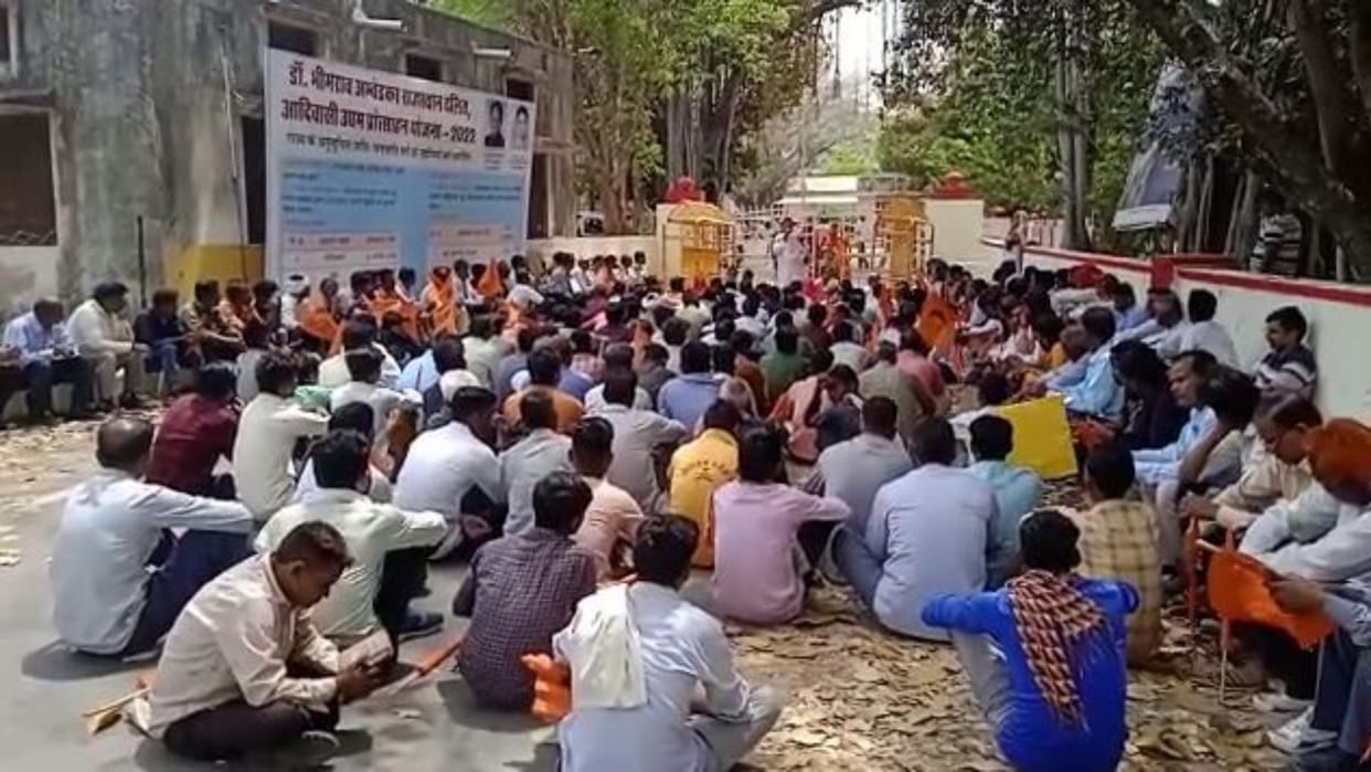 Rajasthan Bharatiya Mazdoor Sangh public outrage rally Sirohi submitted memorandum PM-CM regarding demands