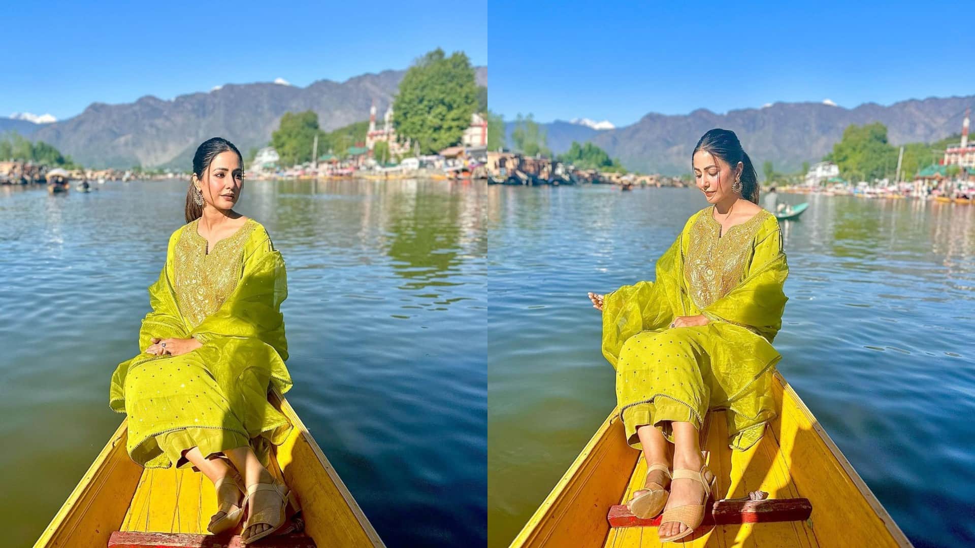 Chaitra Navratri 2024 bollywood actress inspired makeup and outfit for puja