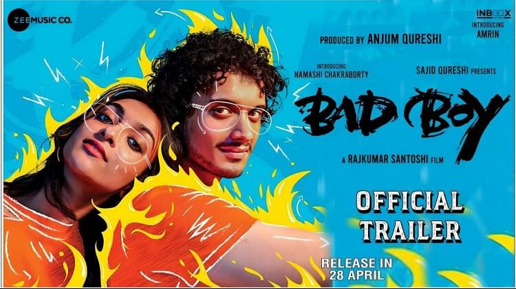 Bad Boy Review: Namoshi and Ameerin win hearts in their first film, Santoshi stuck in the past becomes the film's weak link 3 Bad Boy Movie Review 2023 in Hindi by Pankaj Shukla Namashi Chakraborty Amreen Rajkumar Santoshi Sajid Qureshi