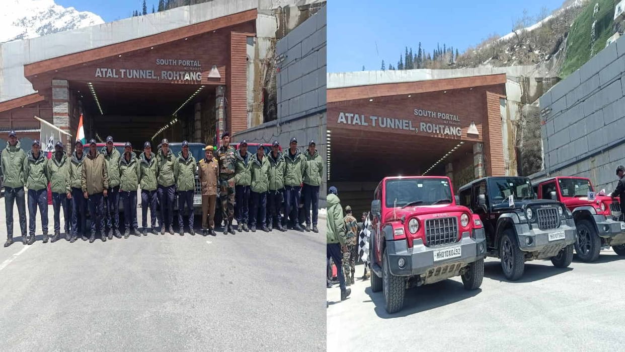 Thar rally  to pay tribute to the martyrs and Message of national unity in atal tunnel manali