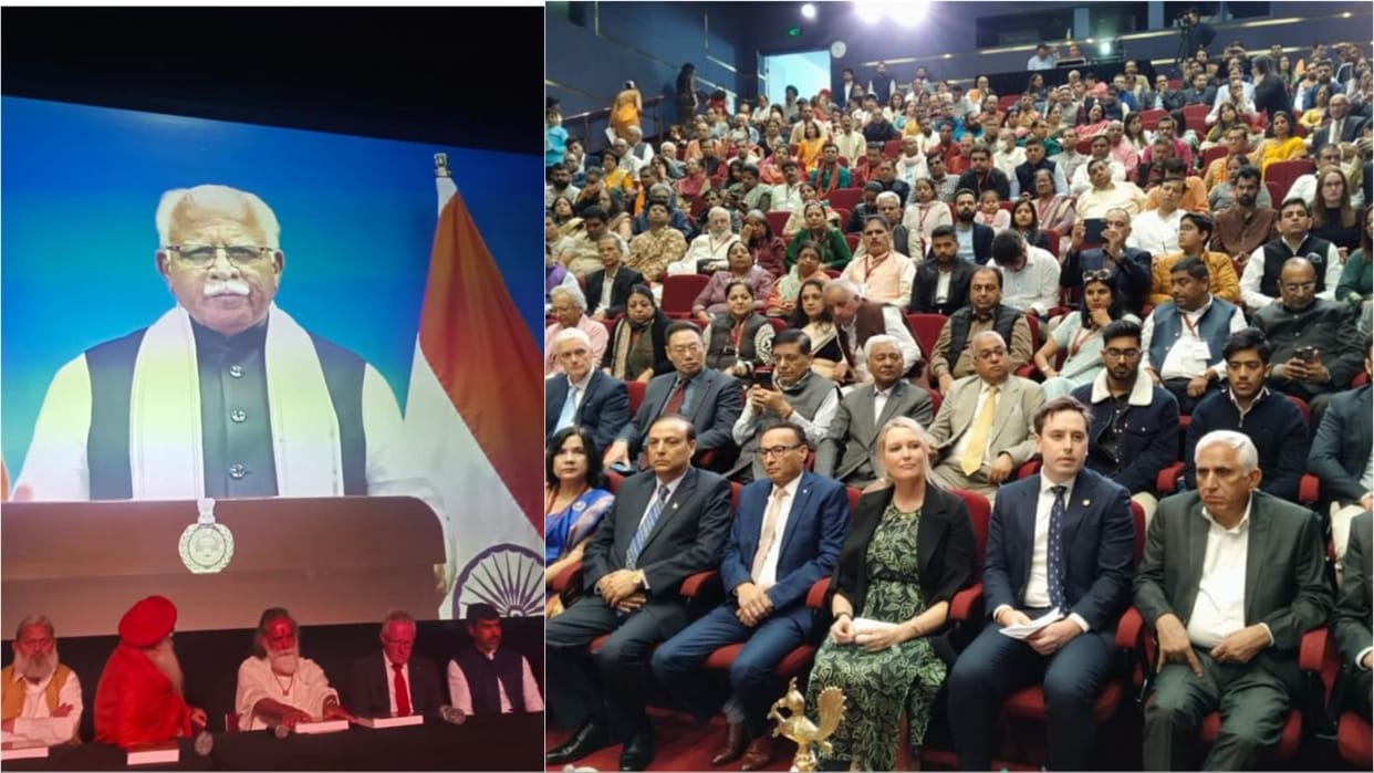 CM Haryana virtually addressed the International Geeta Mahotsav being celebrated in Australia