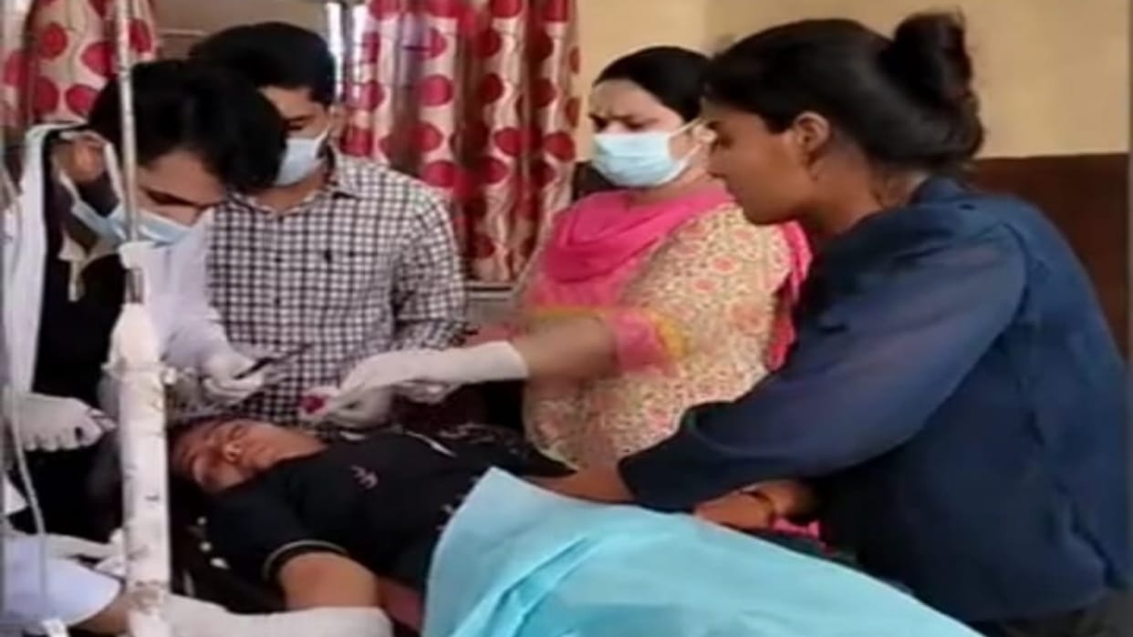 In Chittorgarh Harijan Basti, a madman attacked a girl with a sword