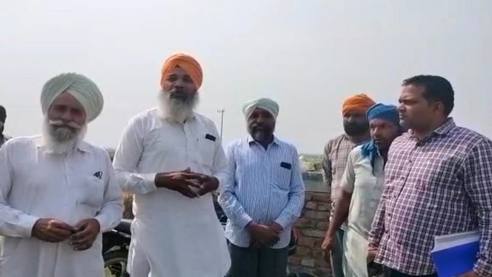 NHAI workers came to take possession of Sapehada in Ambala, farmers protested